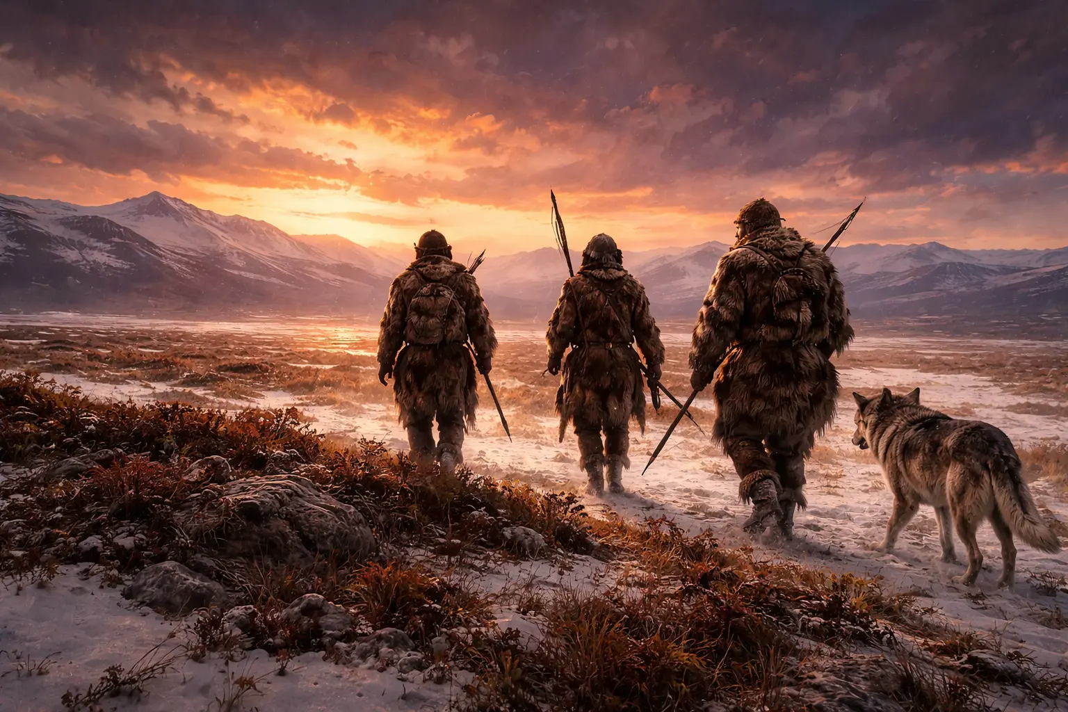 Beispielbild_vorzeitliche-Jaeger_mit_Hund Beispielbild_vorzeitliche-Jaeger_mit_Hund